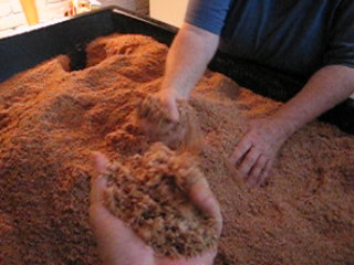 Making bokashi bran