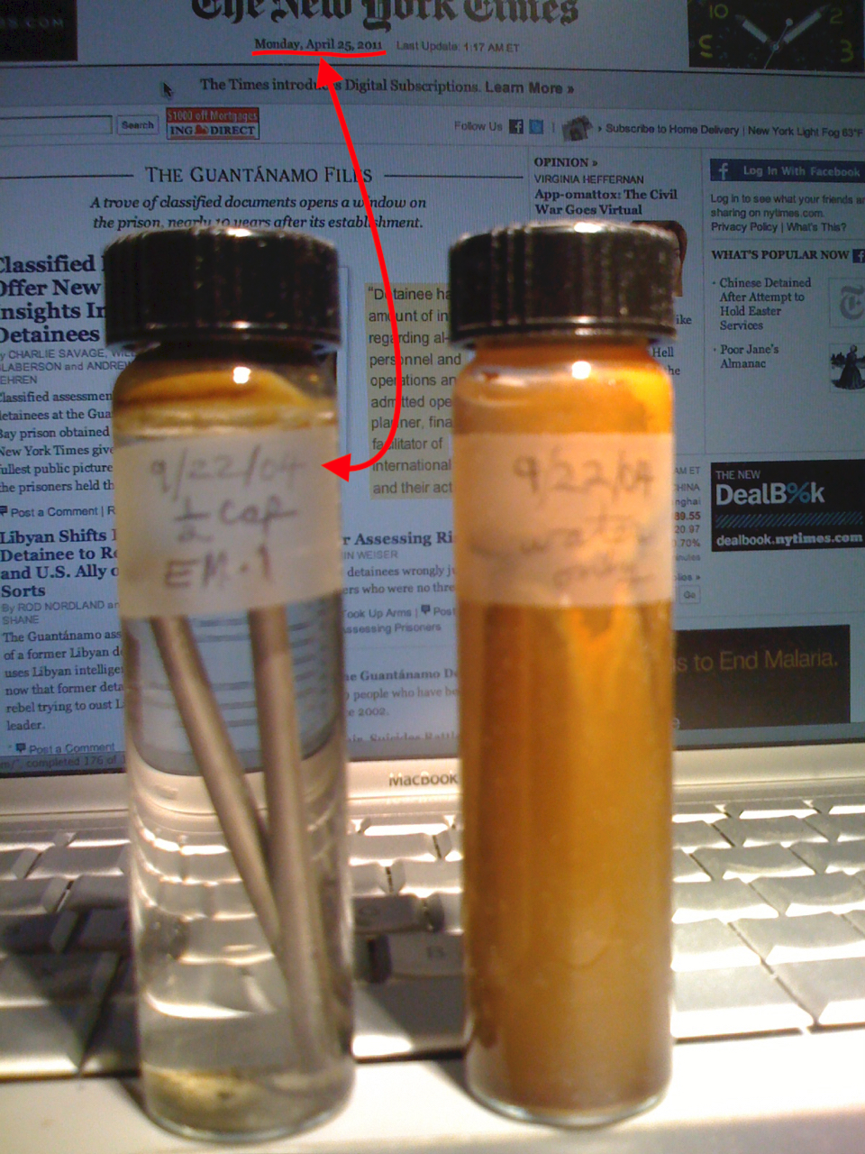 Nail rust experiment markup